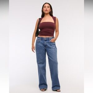 Abercrombie curve love low rise baggy jeans